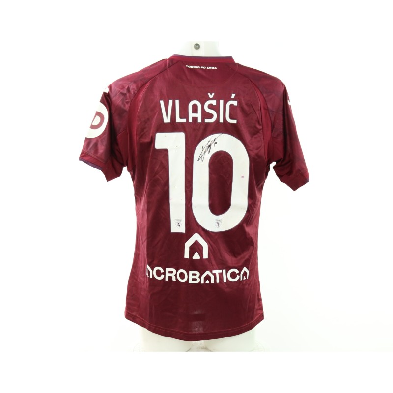 Vlasic's Signed Unwashed Shirt, Torino vs Juventus 2025