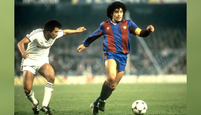 Maglia gara Maradona Barcellona, 1983/84 - Autografata
