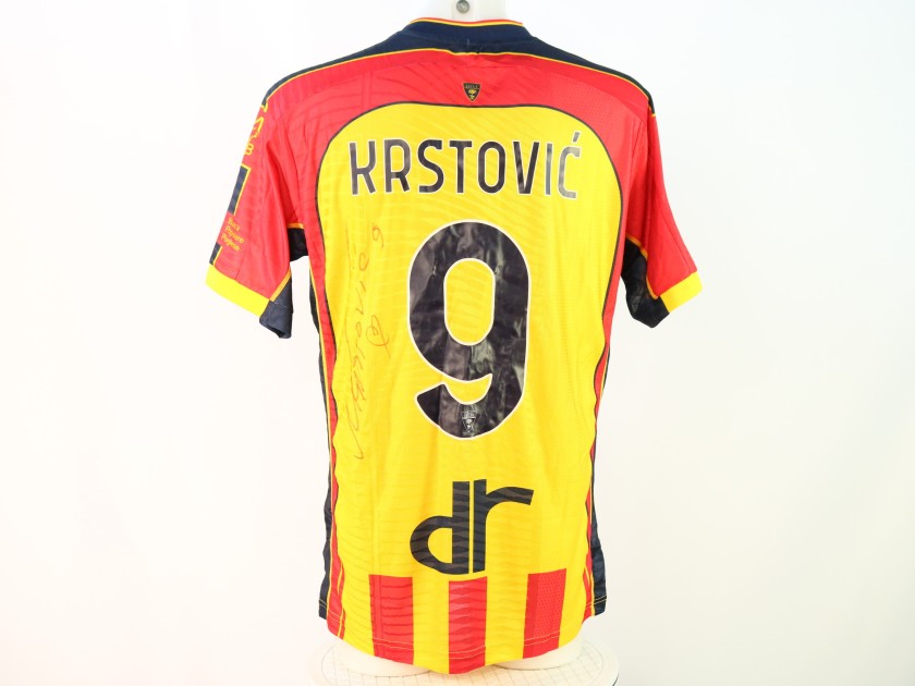 Krstovic's Lecce Match-Issued Signed Shirt 2024/25 