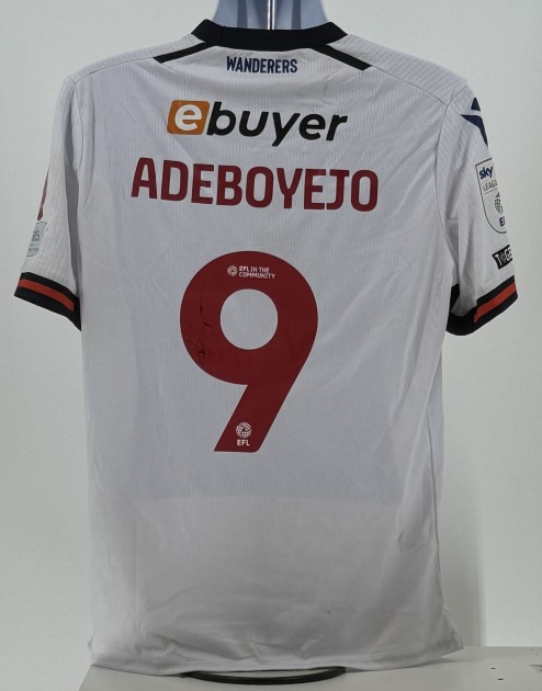 Victor Adeboyejo's Bolton Wanderers Signed Match Worn Shirt, vs Birmingham City