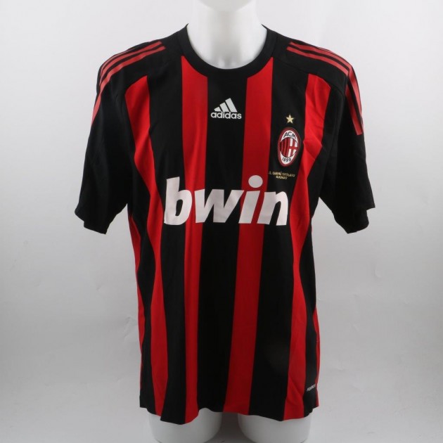 Ambrosini Milan shirt, issued/worn Serie A 08/09 - signed
