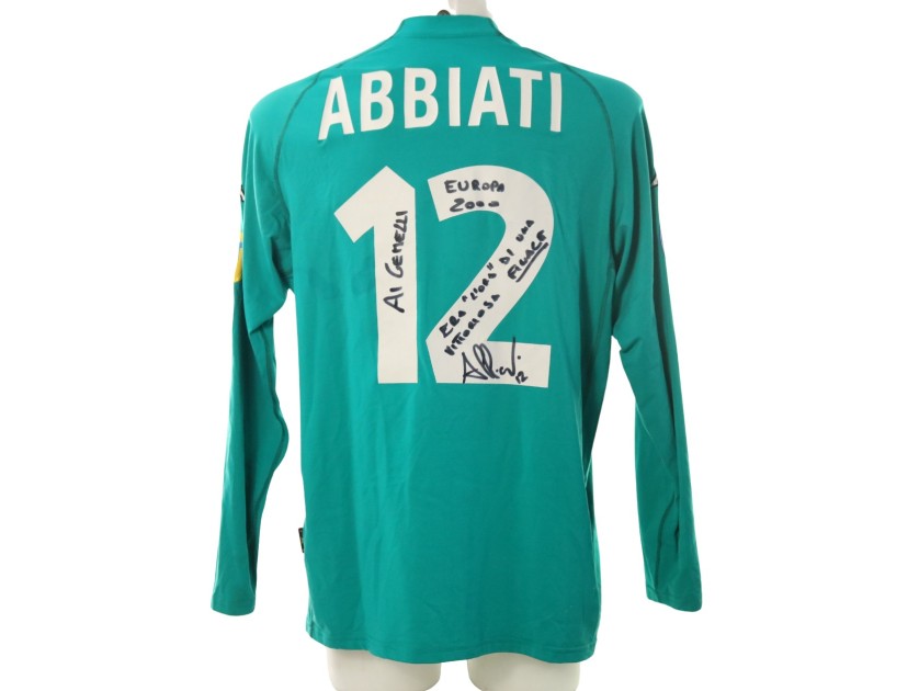 Abbiati's Italy Signed Issued Shirt, EURO 2000