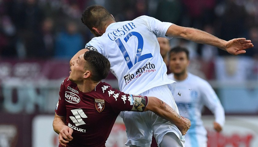 Cesar's Signed Match-Worn Shirt with UNICEF Patch, Torino-Chievo