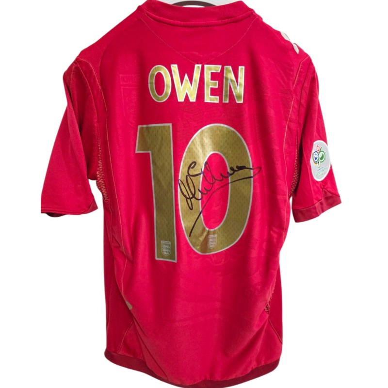 Maglia Ufficiale Owen Inghilterra, Mondiali 2006 - Autografata