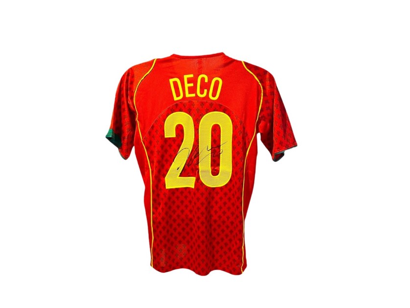 Deco's Portugal 2004 Signed Replica Shirt