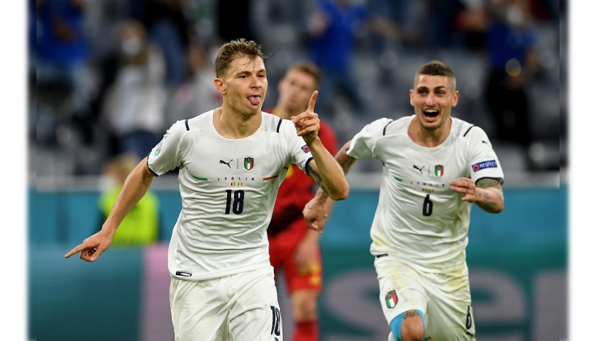 Barella's Match Shirt, Belgium-Italy 2021