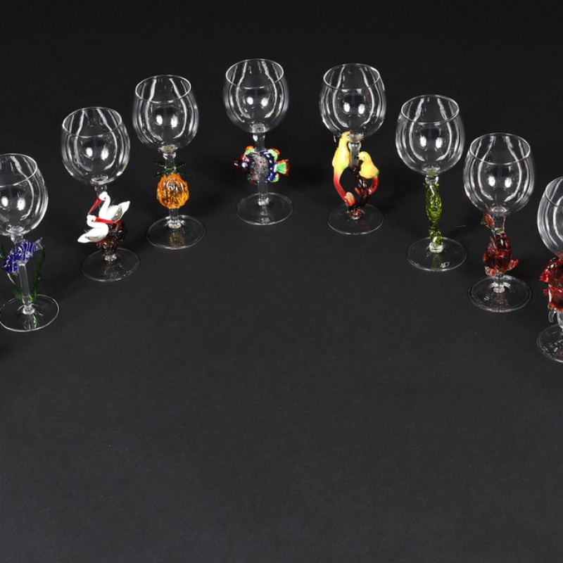 Lot 24 - 12 Crystal Glasses by Four Emotions