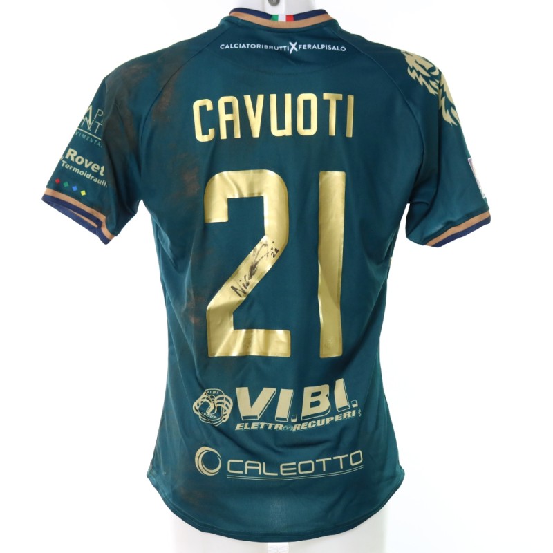 Cavuoti's Feralpisalò vs Virtus Verona CALCIATORIBRUTTI Unwashed Signed Shirt, 2025