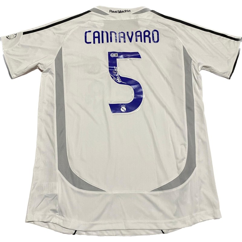 Replica della maglia del Real Madrid 2006/07 firmata da Fabio Cannavaro