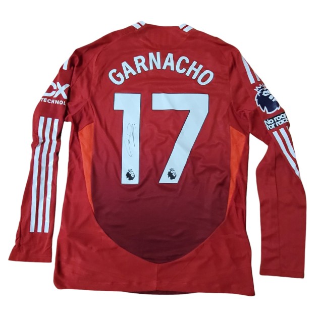 Maglia Garnacho Manchester United, preparata 2024/25  - Autografata