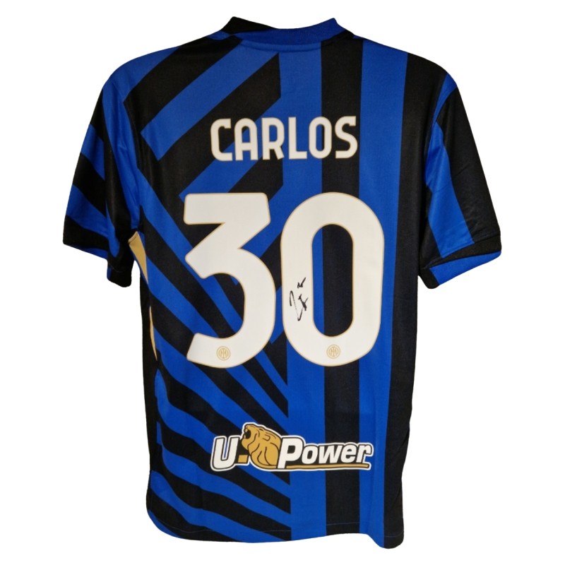 Carlos Augusto Signed Inter Milan 2024-25 Home Football Shirt