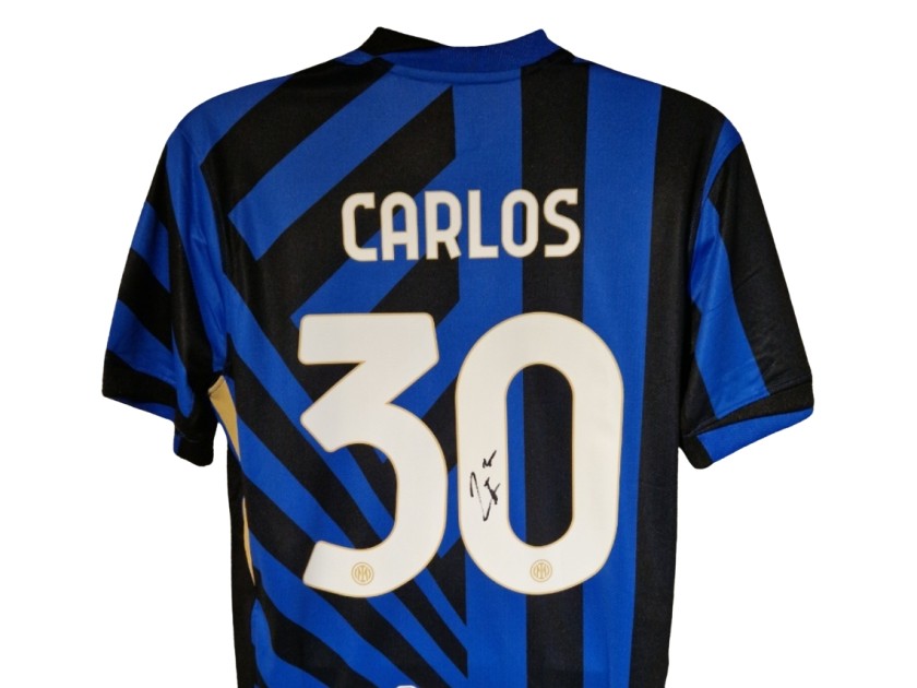 Carlos Augusto Signed Inter Milan 2024-25 Home Football Shirt