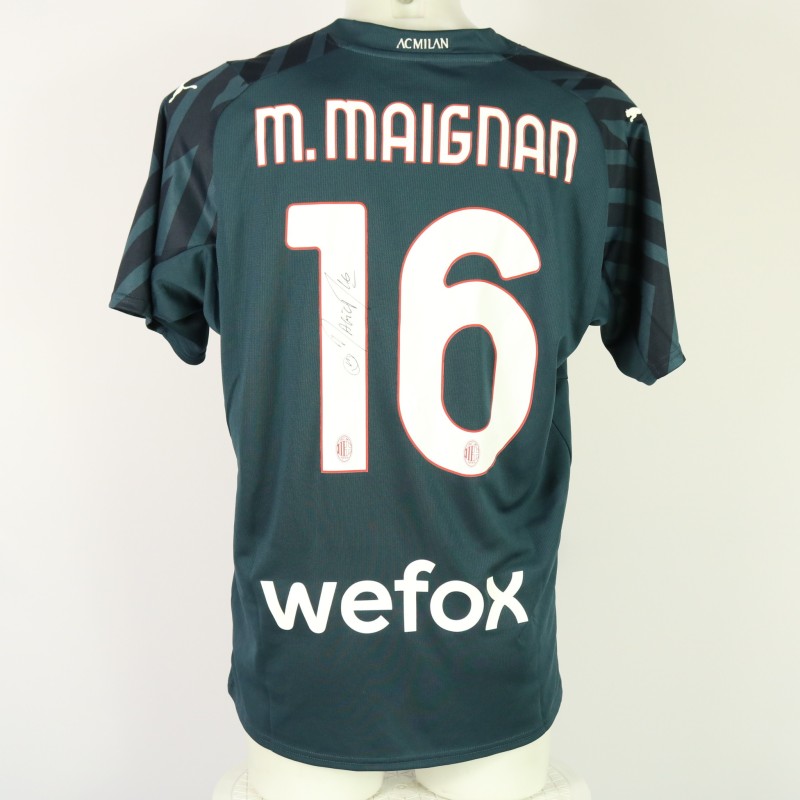 Maignan Official AC Milan Signed Shirt, 2023/24