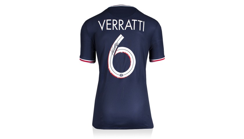 Marco Verratti Back Signed Paris Saint-Germain 2020-21 Home Shirt