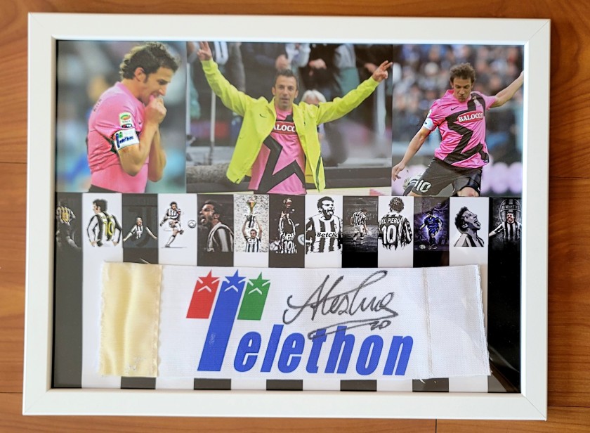 Fascia Capitano "Telethon" Del Piero, Juventus vs Novara 2011 - Indossata e autografata
