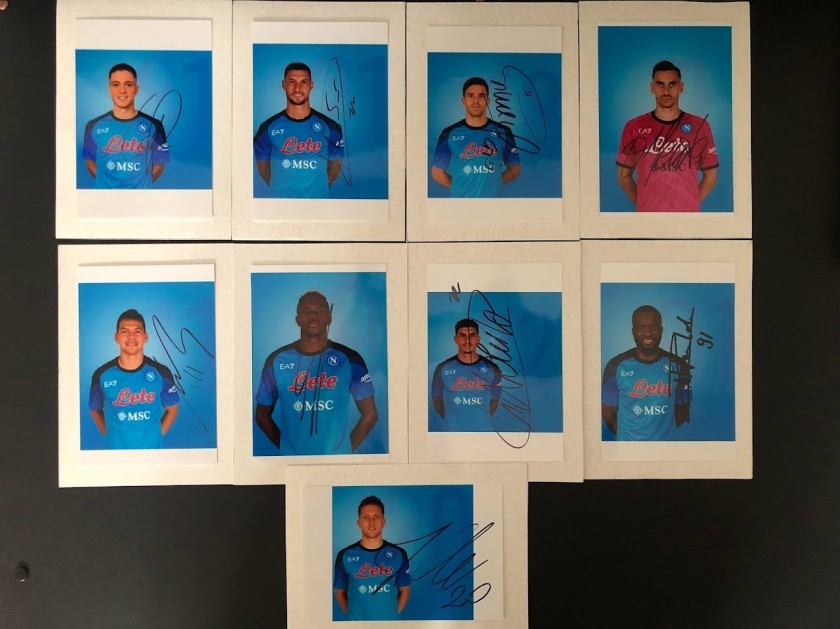 Set Photographs Signed by Napoli players