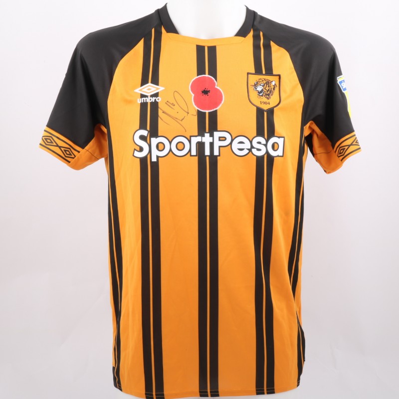 Irvine's Hull City Worn and Signed Poppy Shirt