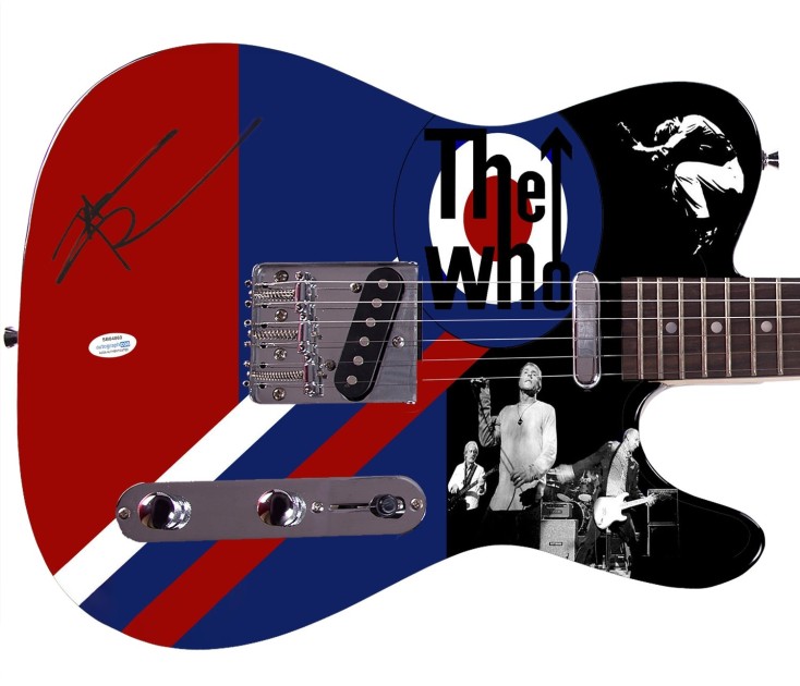 Pete Townshend of The Who Signed Custom Graphics Guitar