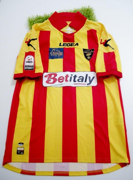 Miccoli match issued shirt, Lecce, LegaPro 2013/2014 - signed