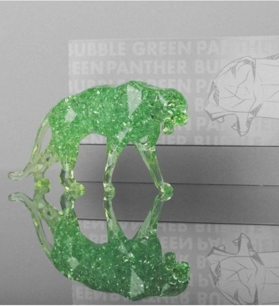 "Panther Bubble (Green)" artwork by Richard Orlinski