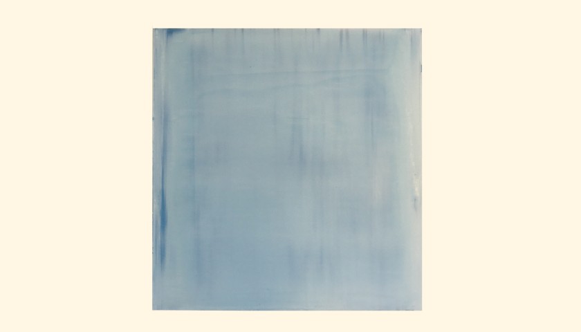 "Untitled" Blue Artwork by Willy De Sauter