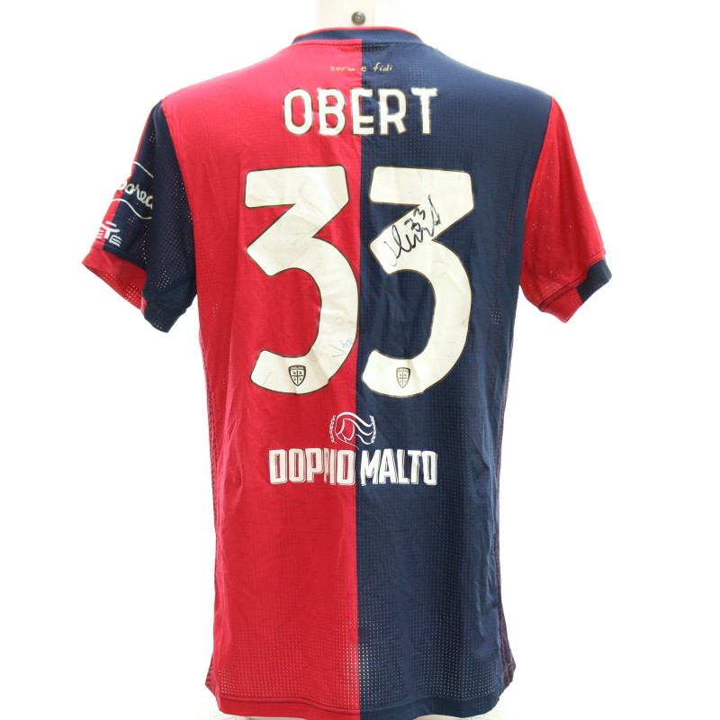 Maglia Obert Unwashed, Cagliari vs Carrarese Coppa Italia 2024 - Autografata