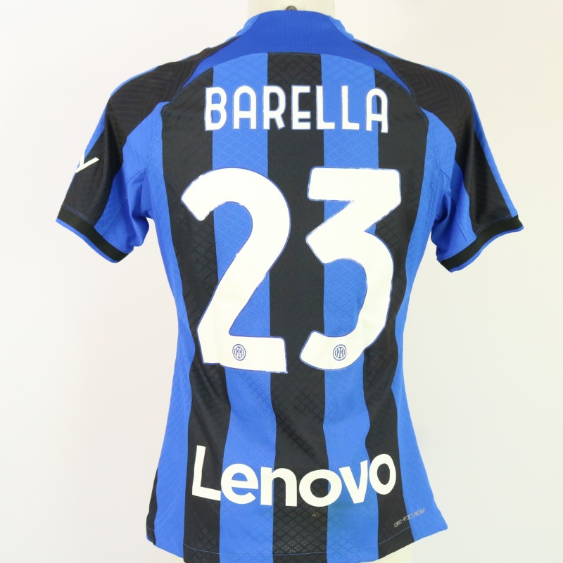 Barella's unwashed Shirt, Milan vs Inter 2023 - Italian Super Cup Final