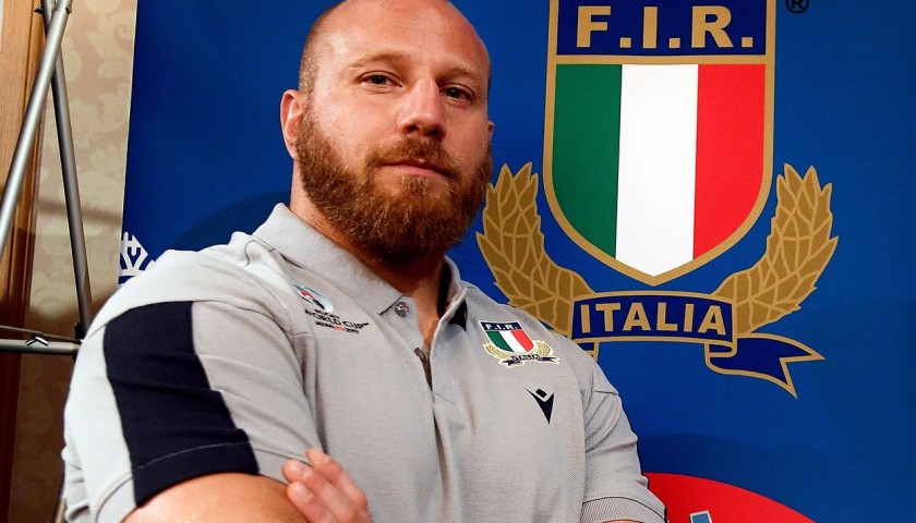 Ghiraldini's Official FIR Worn Polo Shirt, Rugby World Cup 2019