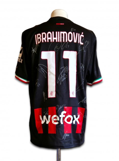 Zlatan Ibrahimović AC Milan Team Signed Shirt 