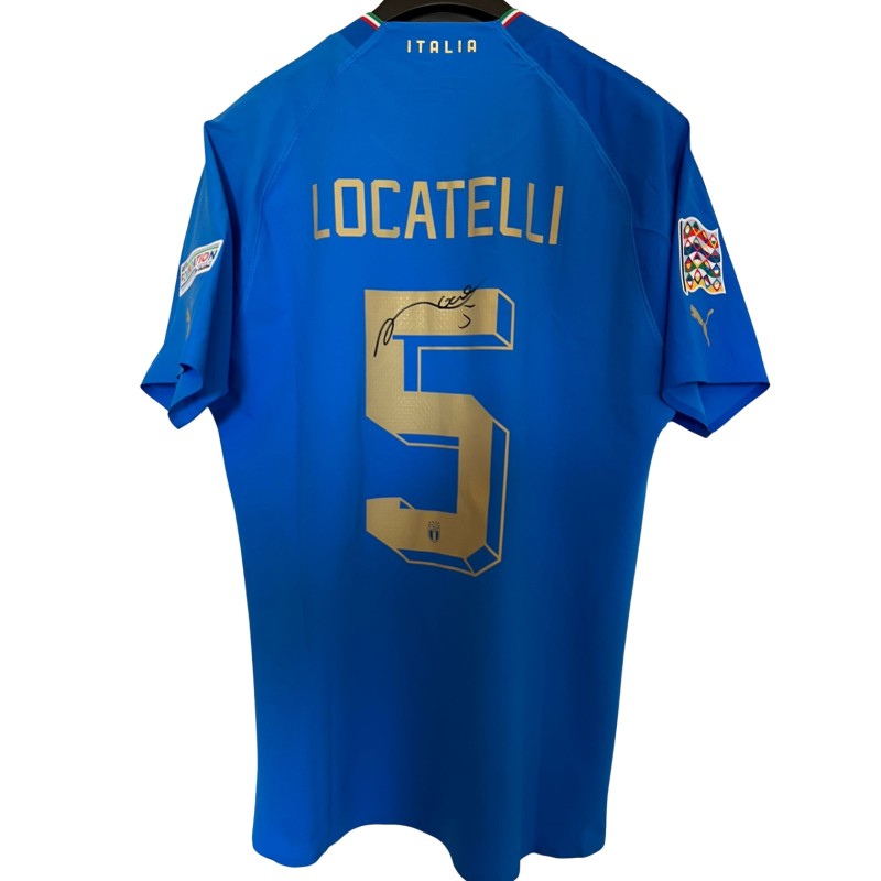 Maglia gara Locatelli, Italia vs Ungheria 2022 - Autografata