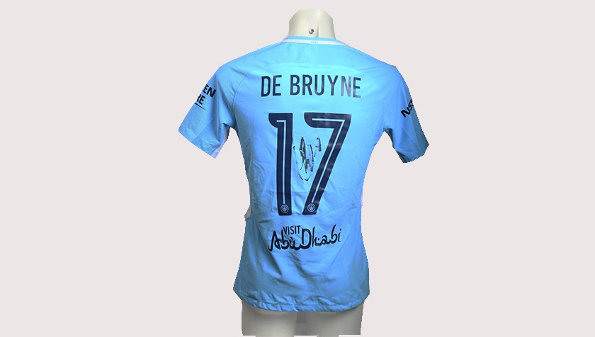 Kevin de Bruyne Match-Worn Signed Manchester Derby Shirt