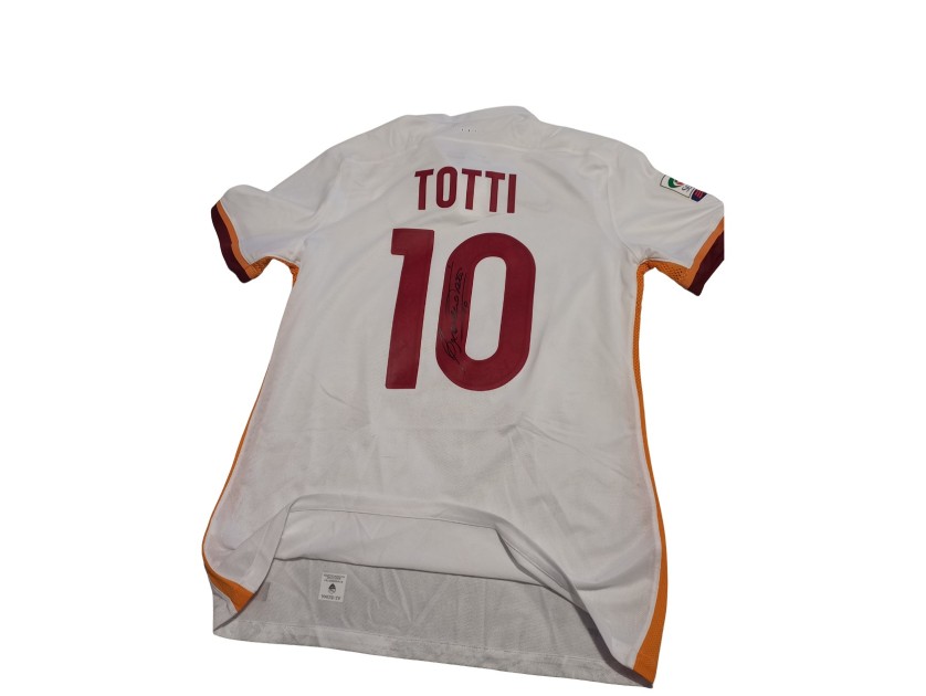 Match-Day Totti's Palermo vs Roma Signed Match-Issued Shirt, 2015