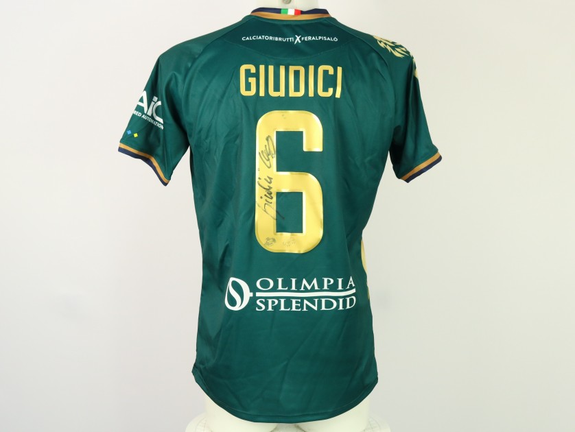 Giudici's CALCIATORIBRUTTI Unwashed Signed Shirt, Feralpisalò vs Parma 2024