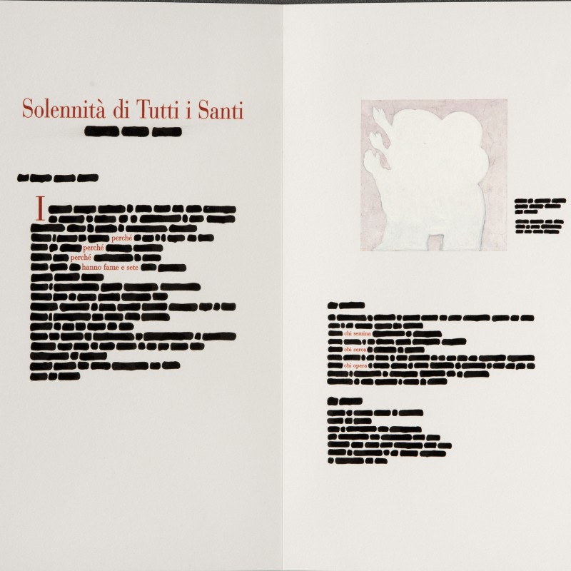 "Solennità di tutti i Santi" by Emilio Isgrò