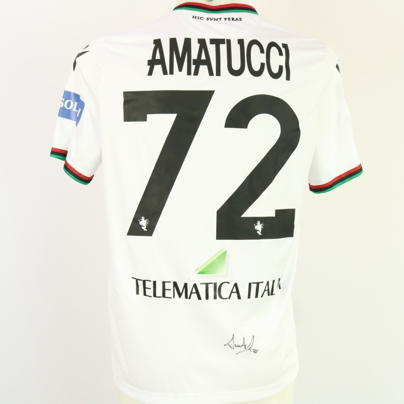 Amatucci's unwashed Signed Shirt, Pisa vs Ternana 2024 