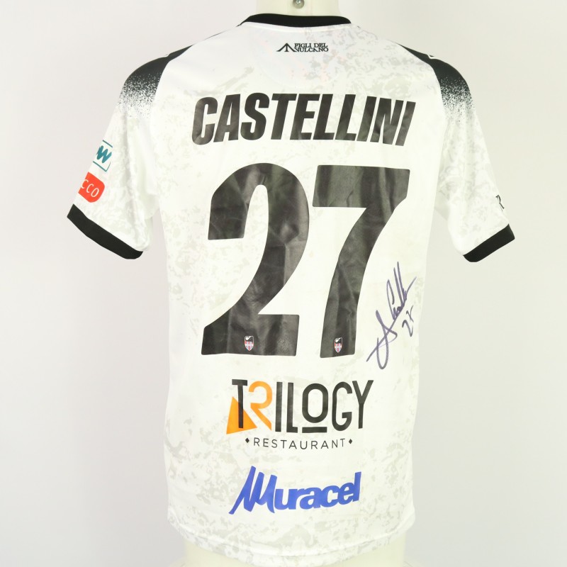Castellini's Unwashed Signed Shirt, Avellino vs Catania 2024