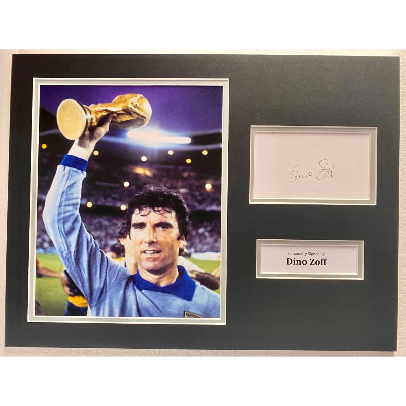 Dino Zoff Italy World Cup Signed Photo Display