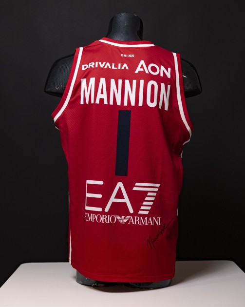 Canotta Niccolò Mannion Indossata Olimpia Milano vs Guerri Napoli, 2026 - Autografata