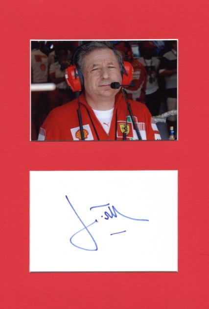 Ferrari display signed by Jean Todt