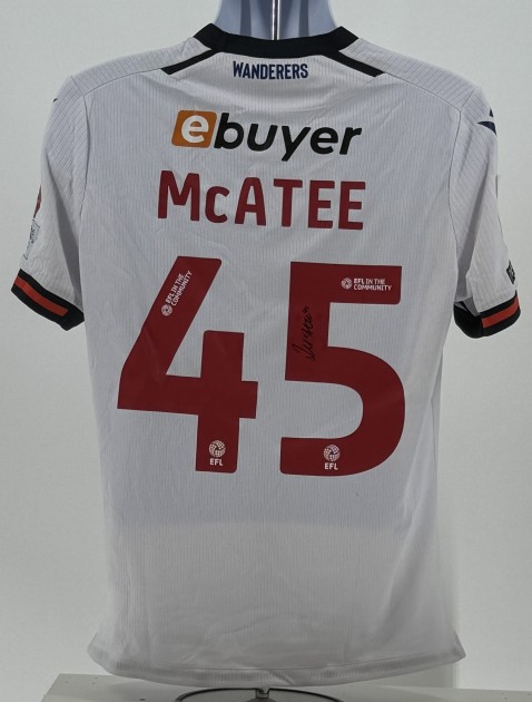 John McAtee's Bolton Wanderers Signed Match Worn Shirt, vs Birmingham City