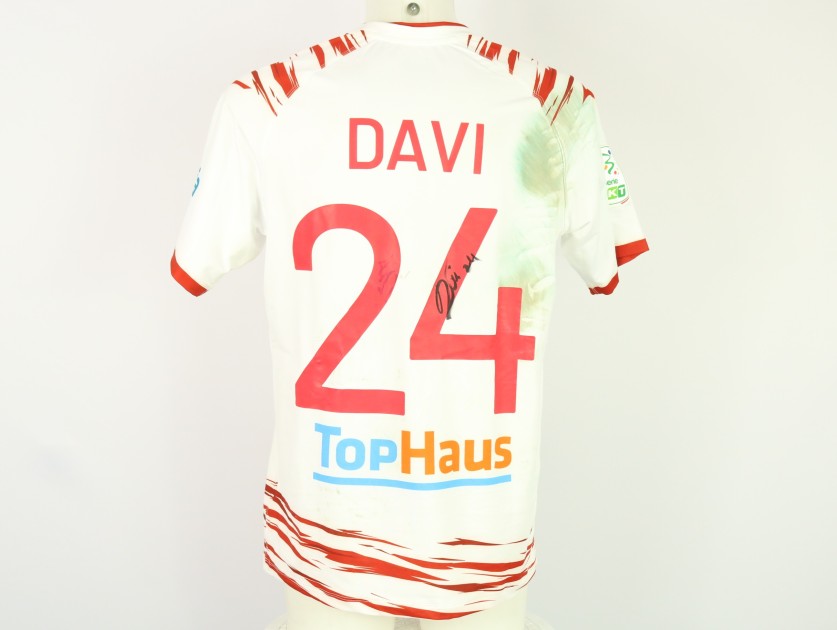 Davi's Unwashed Signed Shirt, Sampdoria vs Sudtirol 2024 