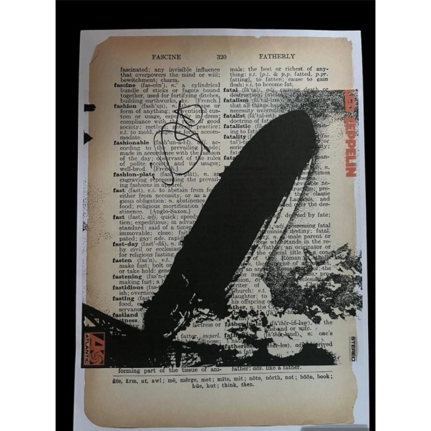 Pagina di dizionario firmata da Robert Plant