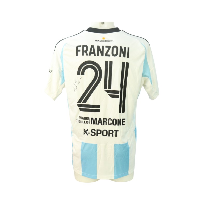 Franzoni's Unwashed Signed Shirt, Virtus Entella vs Carpi 2024