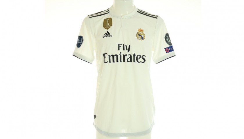 Benzema's Official Real Madrid Signed Shirt, 2018/19 - CharityStars