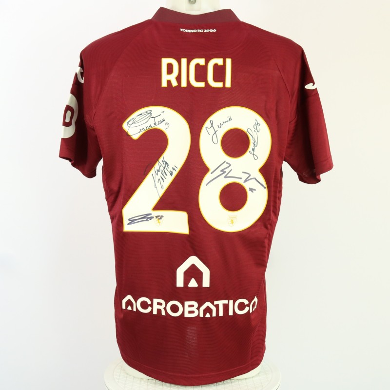 Ricci Official Torino Shirt, 2023/24 - Signed by the Players