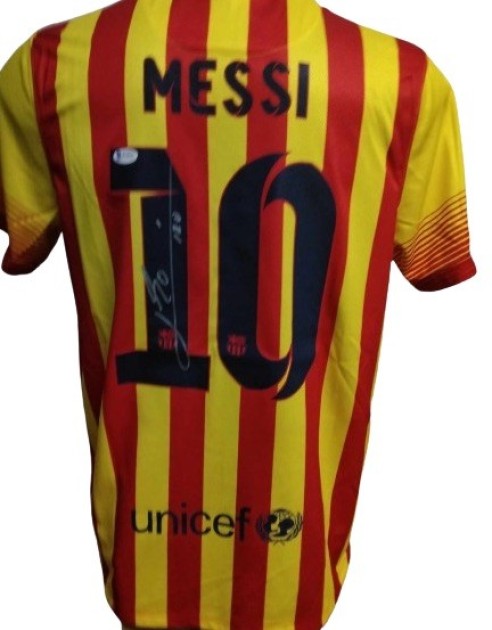 Messi Barcelona Replica Signed Shirt, 2013/14 