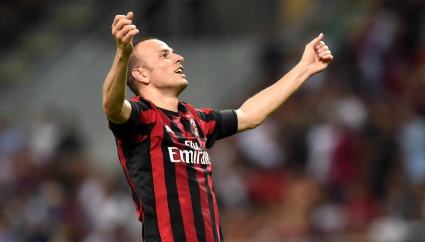 Antonelli's Match-Worn Milan-Inter Shirt with Special Patch