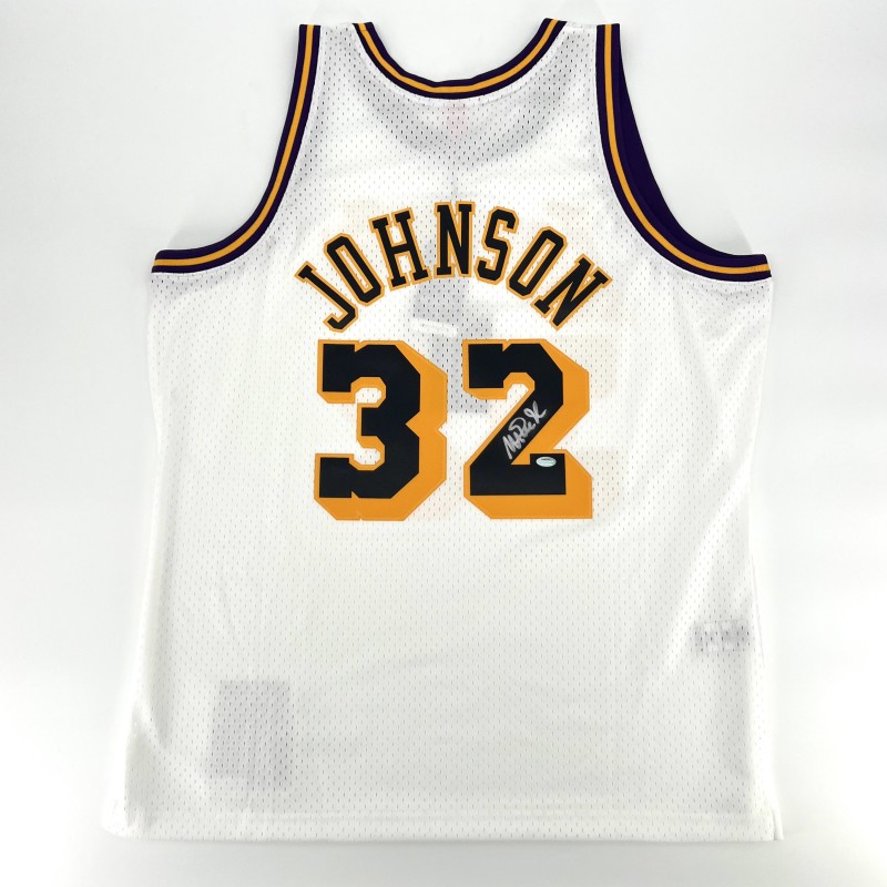 Magic Johnson Signed Mitchell&Ness Los Angeles Lakers Jersey