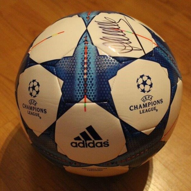 Champions League 2015/2016 ball, signed by Roberto Mancini