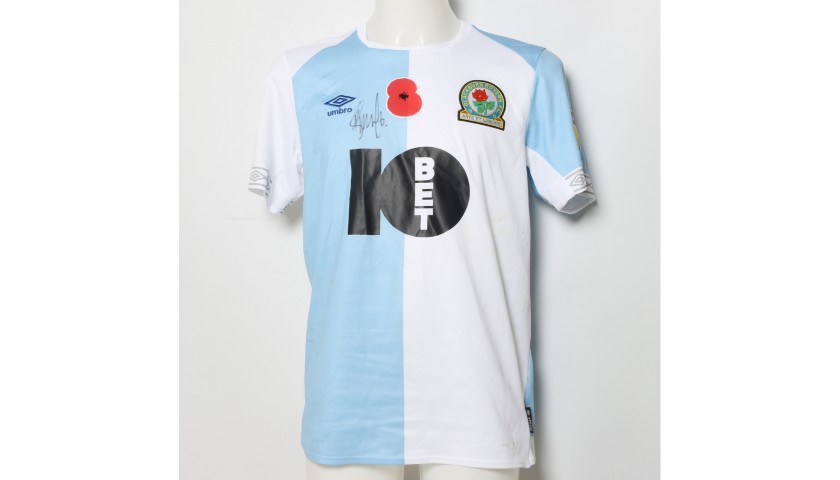 Richard Smallwood's Match-Worn Blackburn Rovers Signed Poppy Home Shirt 